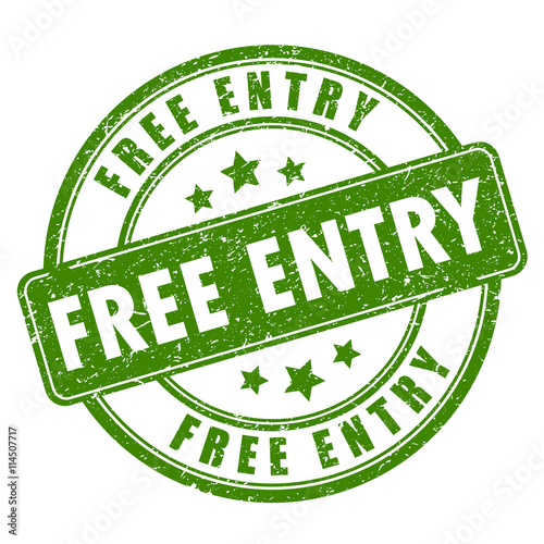 Free entry rubber stamp
