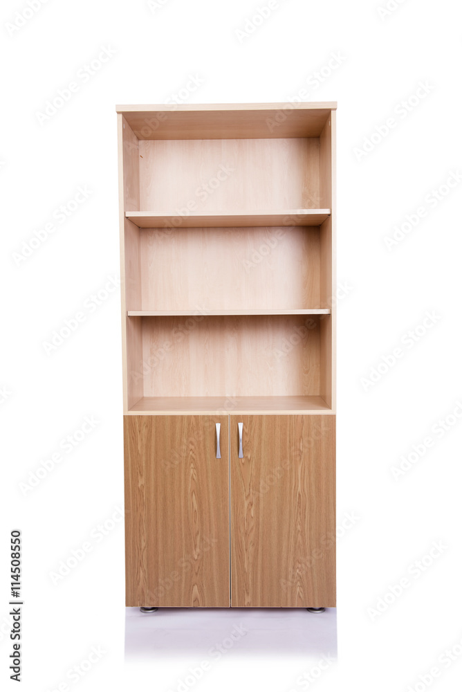 Office cabinet shelf isolated on white background