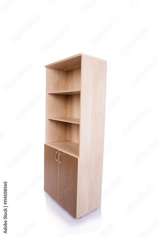 Office cabinet shelf isolated on white background Office cabinet shelf isolated on white background