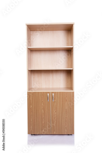 Office cabinet shelf isolated on white background