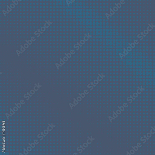 Pop Art Background, Light Blue Dots on a Dark Blue Background, Halftone Background, Retro Style, Vector Illustration