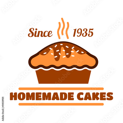 Homemade cakes and pies symbol for bakery design