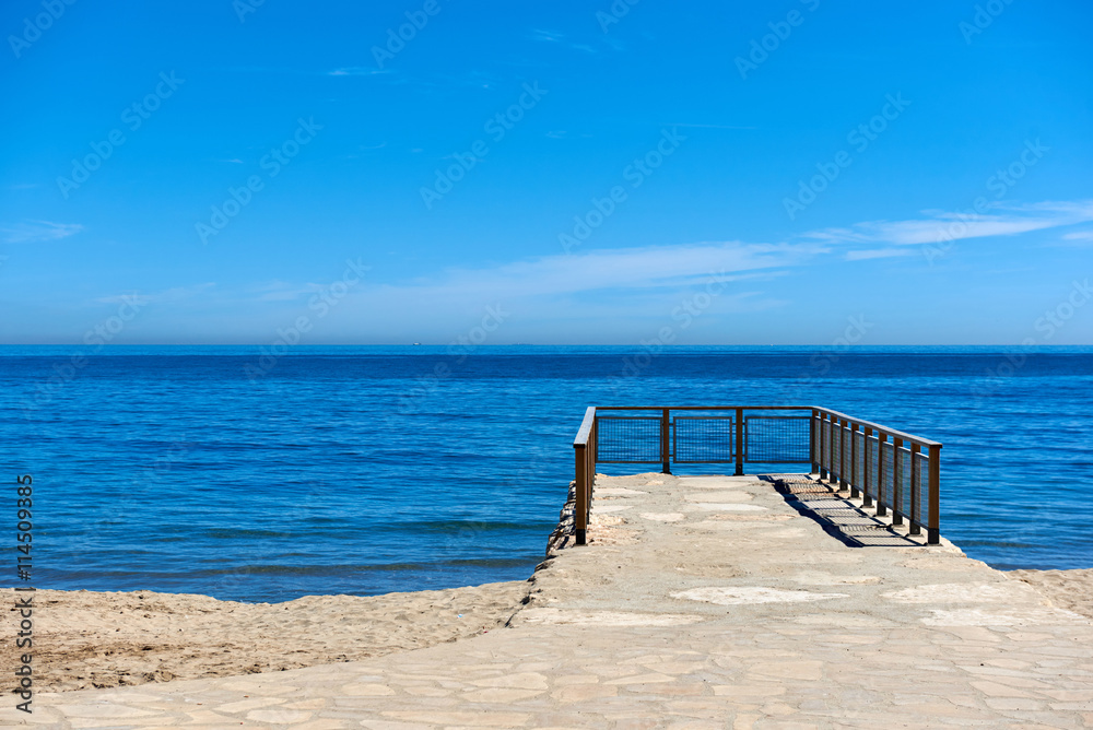 Blue sky and horizon over the Mediterranean sea Blue sky and horizon over the Mediterranean sea