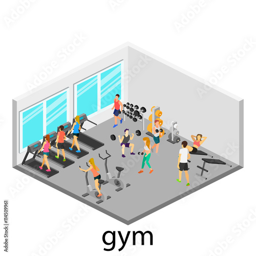 Isometric interior of gym