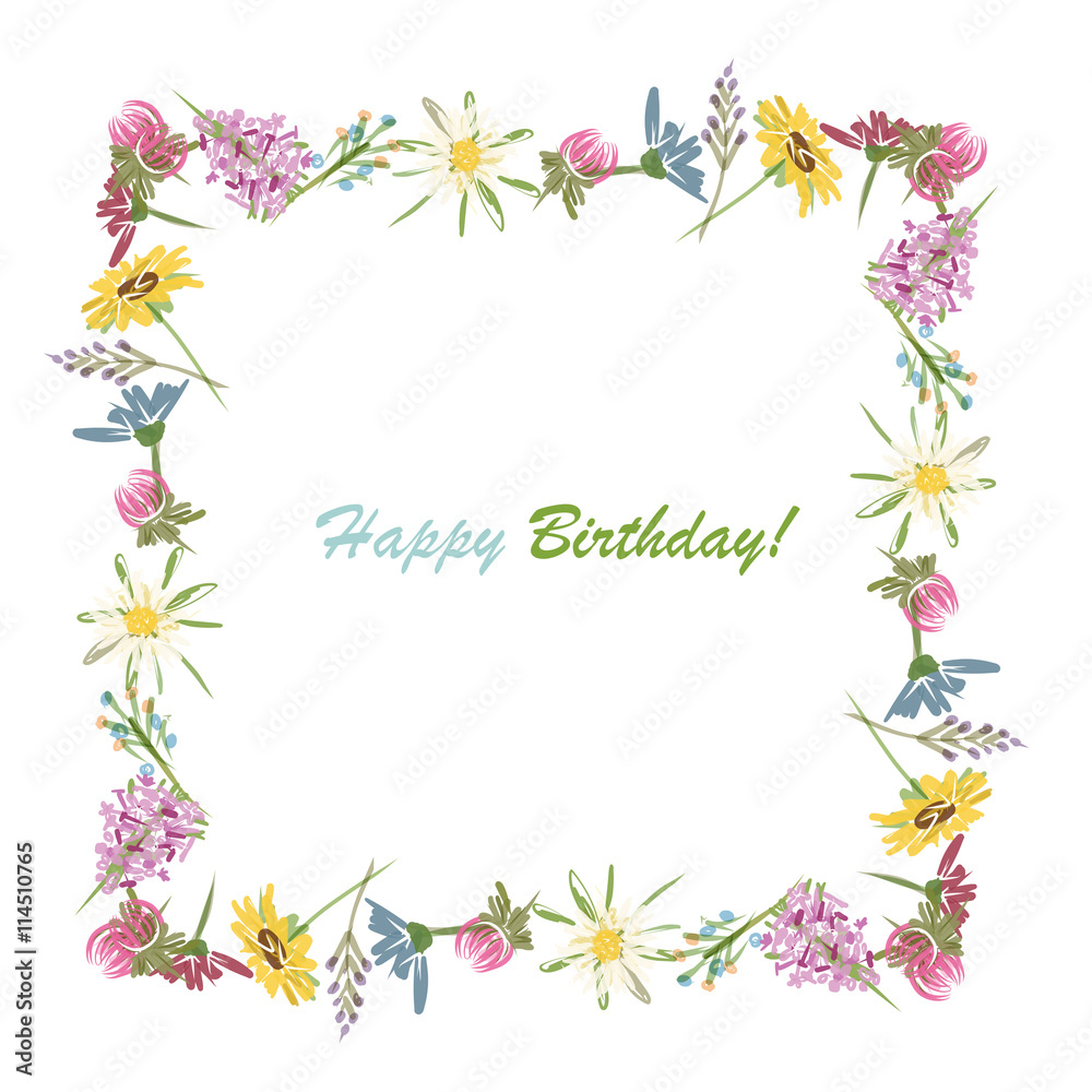 Floral wheath, circle frame for your design Floral wheath, circle frame for your design