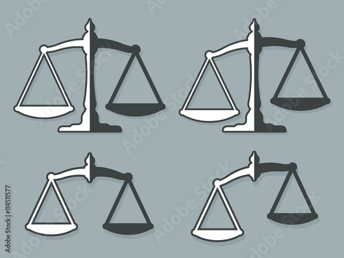 Vector Image Of Weight Scales Representing Justice