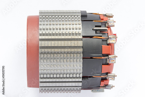 the stator of the electric motor