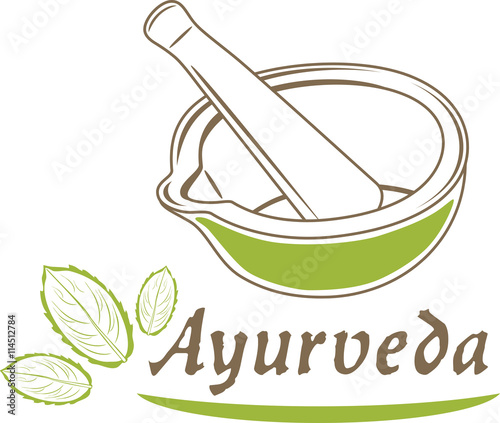 Ayurveda. Icon for design