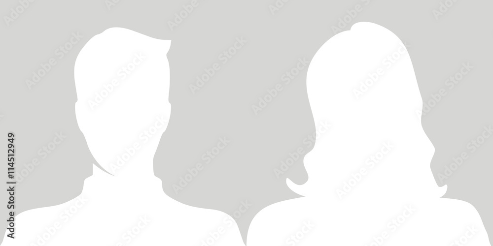 Man, woman profile picture vector
