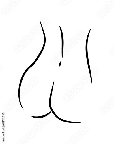 Woman fit bottom illustration vector