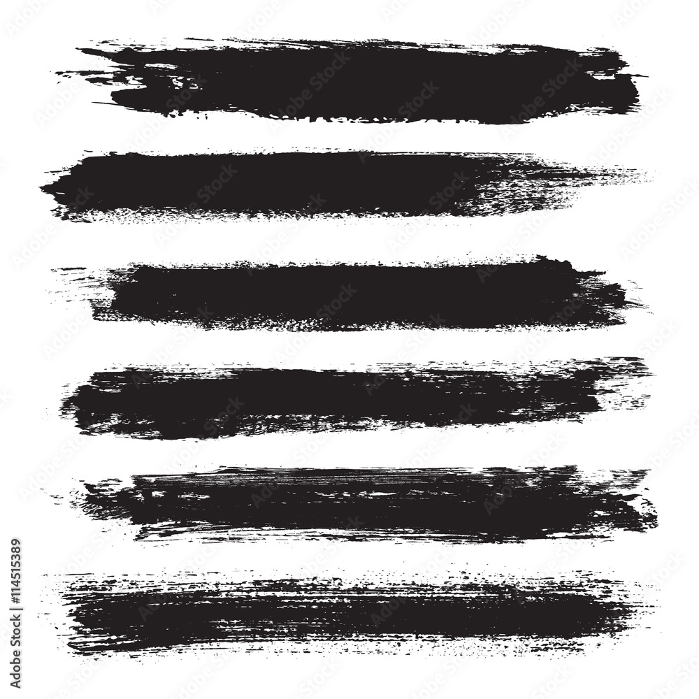 Grunge banner set. Black grunge banners. Vector illustration