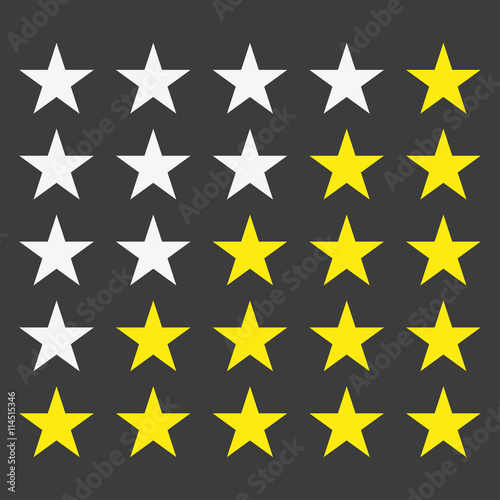 Simple star rating. With outlines makes the stars pop out from background