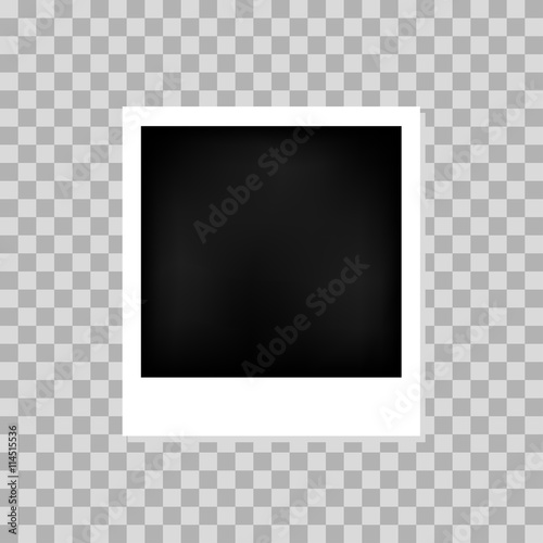 Photo frame retro vintage. Photo frame isolated on a background. Frame mock up. Photo frame on plaid background