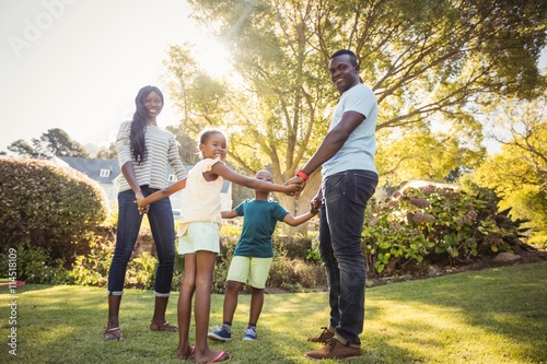 Happy family enjoying together