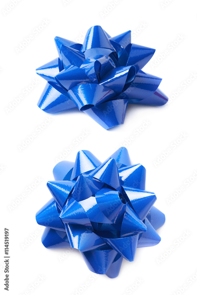 Decorational ribbon gift bow isolated Decorational ribbon gift bow isolated