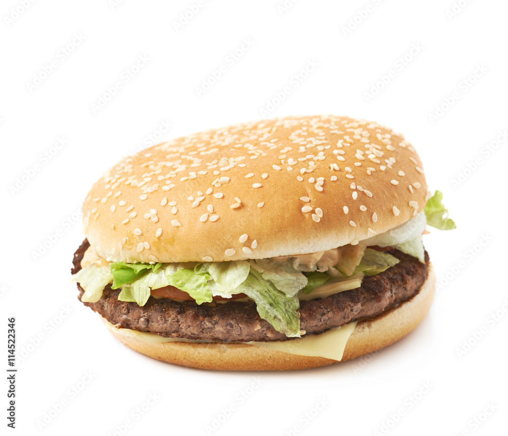 Fresh hamburger isolated Fresh hamburger isolated