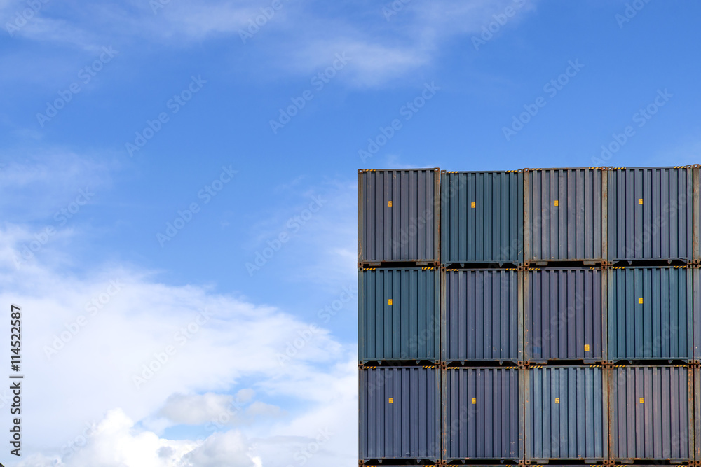 Stack of Cargo Containers at the docks. Stack of Cargo Containers at the docks.