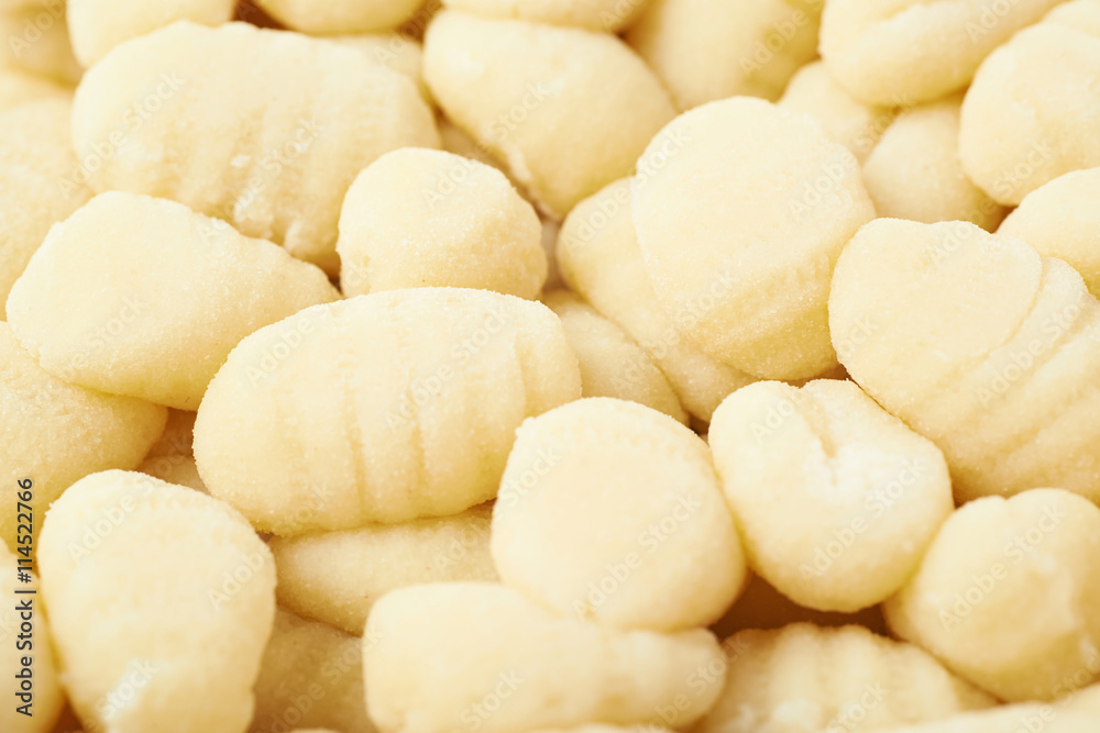 Surface covered with gnocchi Surface covered with gnocchi