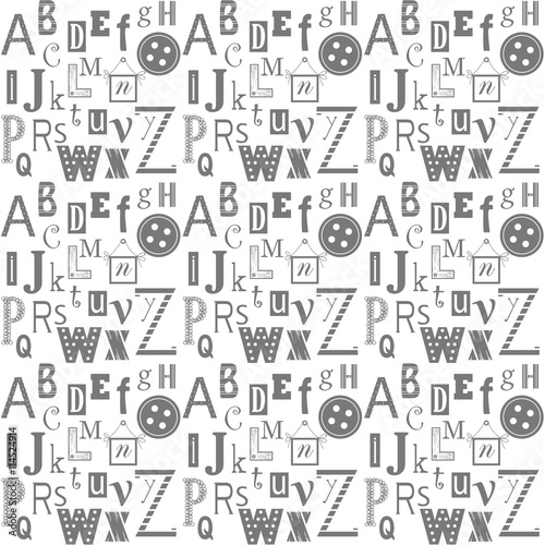 Alphabet black-and-white background.