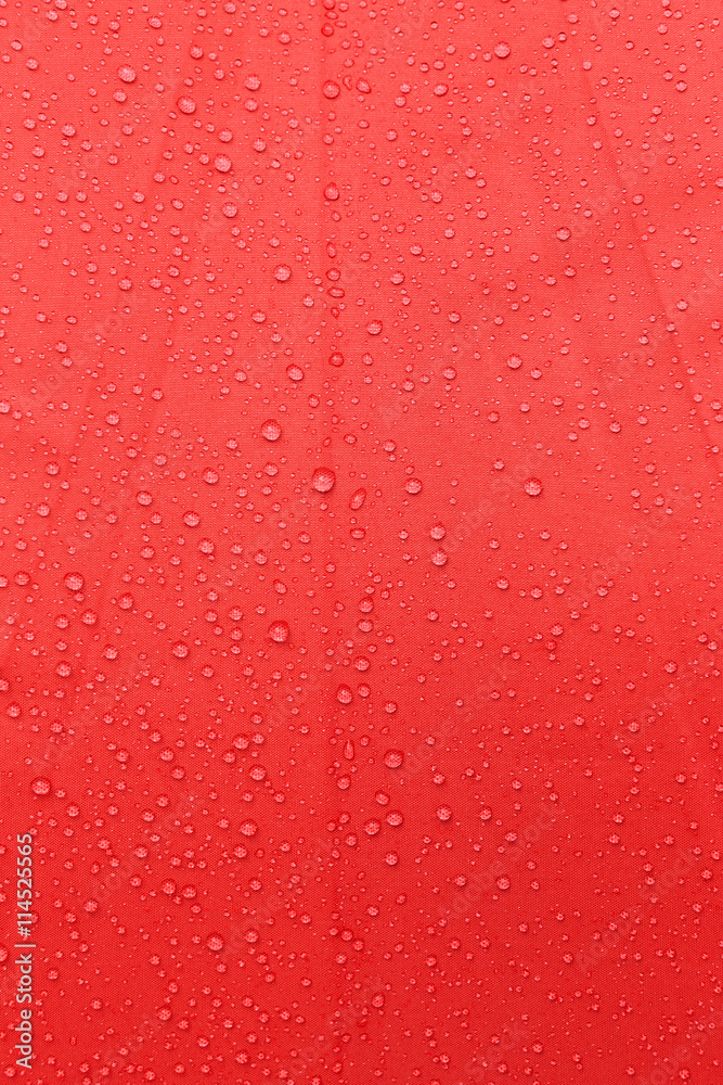 Abstract background of rain drop on red background
