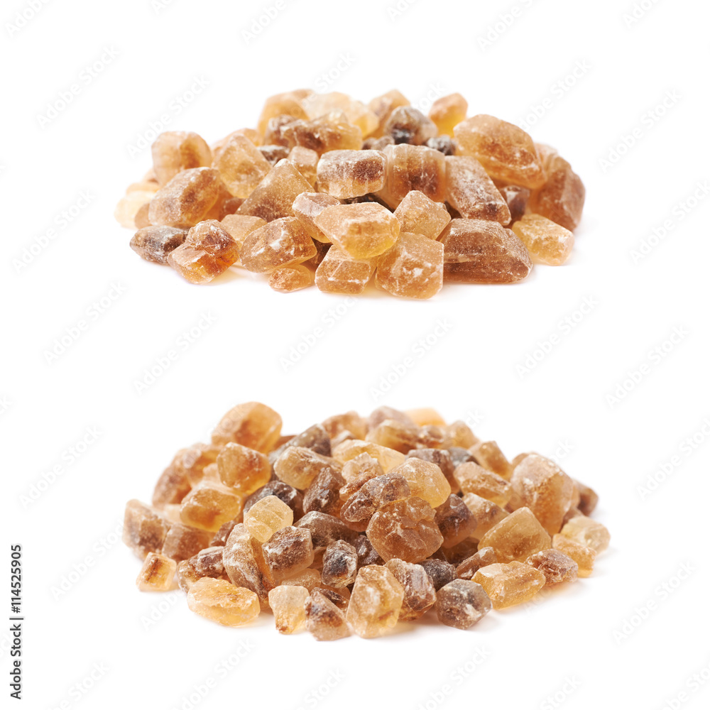 Pile of brown rock sugar crystals Pile of brown rock sugar crystals