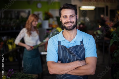 Portrait of male florist smiling