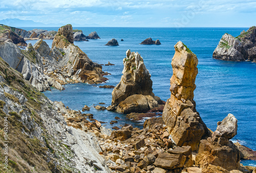 Atlantic ocean coastline near Portio Beach.