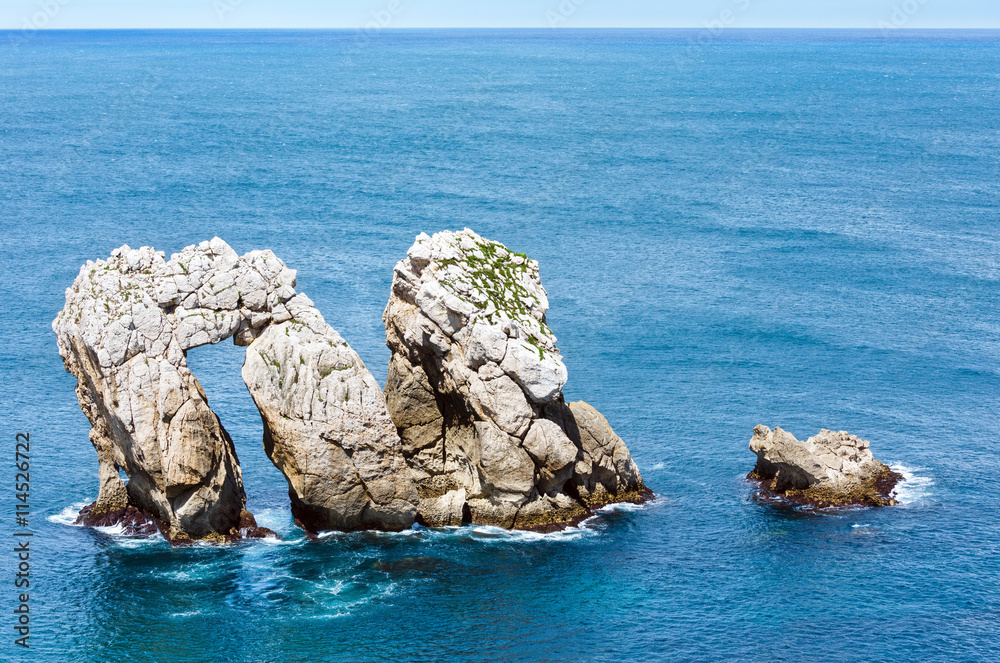 Rock near Portio Beach (Spain).
