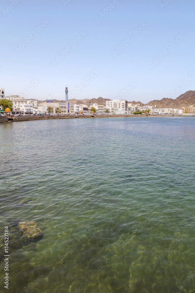 Muscat promenade and shoreline view