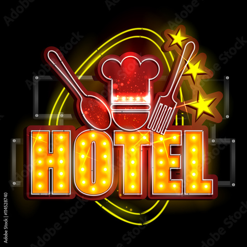 Neon Light signboard for Hotel