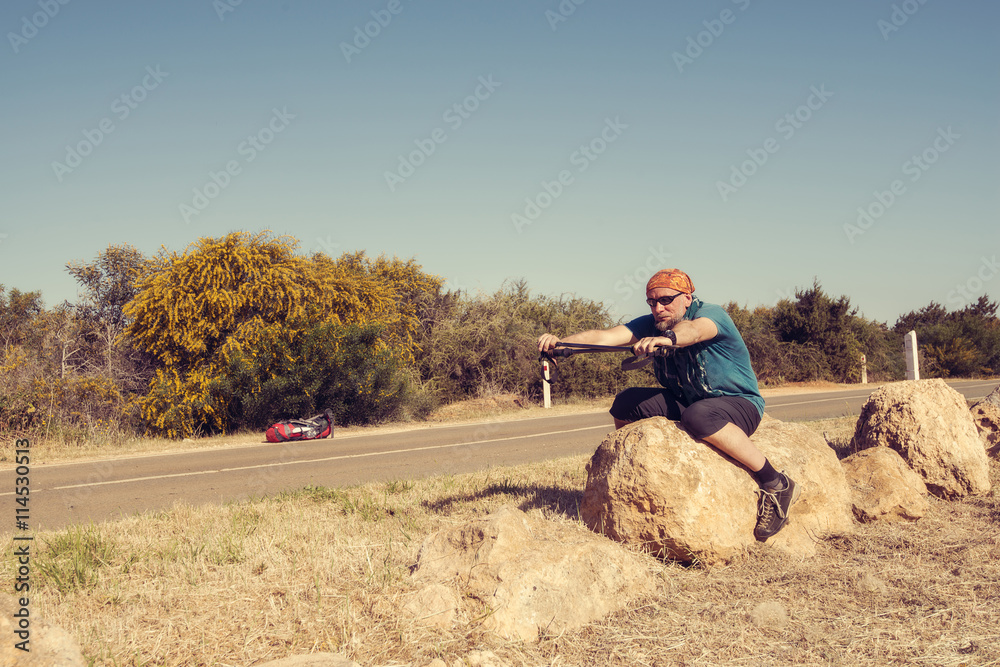 Bearded man having fun Bearded man having fun