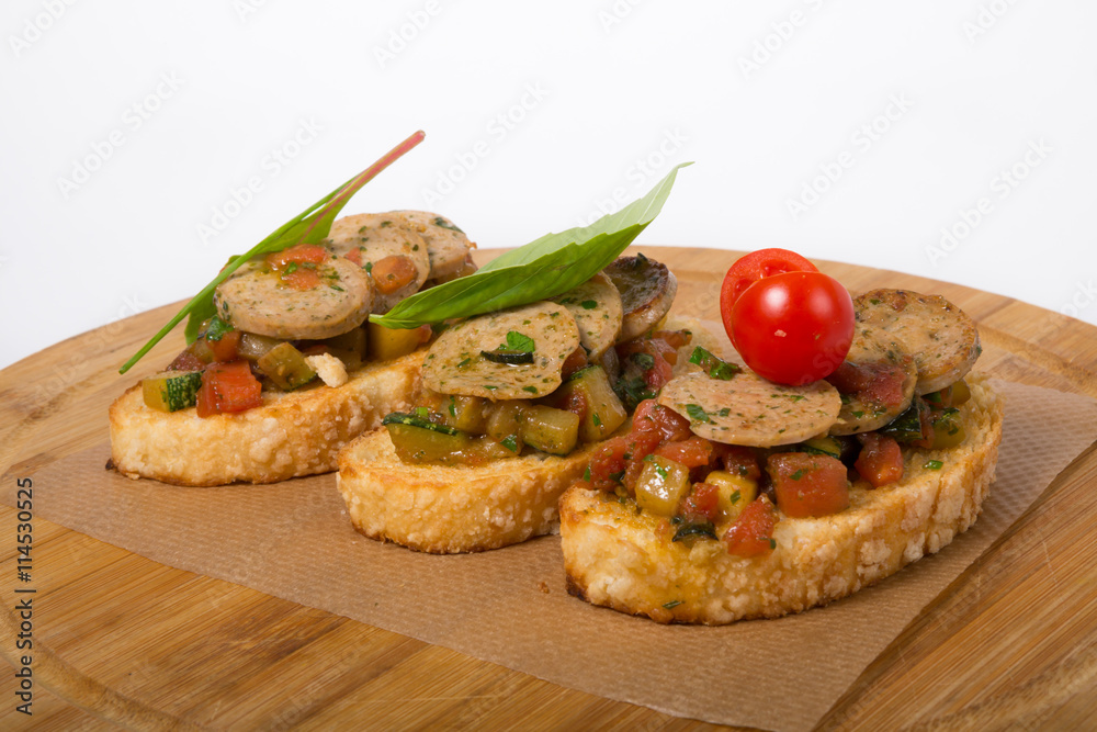 Italian sandwich. Bruschetta Italian sandwich. Bruschetta