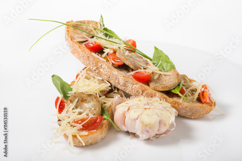 Bruschetta. Italian sandwich