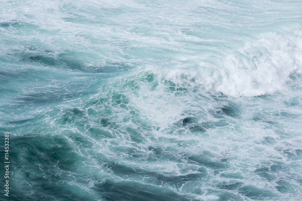 Sea wave with foam.