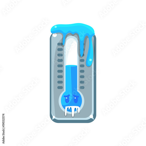 Thermometer Frozen With Ice