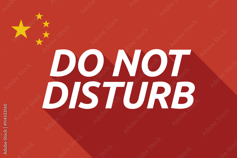 custom made wallpaper toronto digitalLong shadow China flag with    the text DO NOT DISTURB