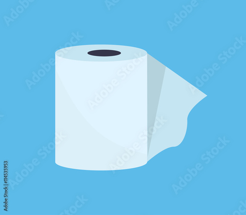 Toilet Paper Web Banner Flat Design