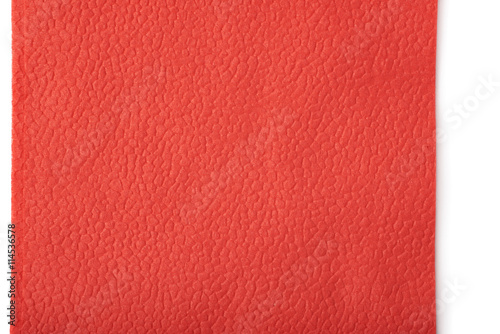 Red paper napkin isolated