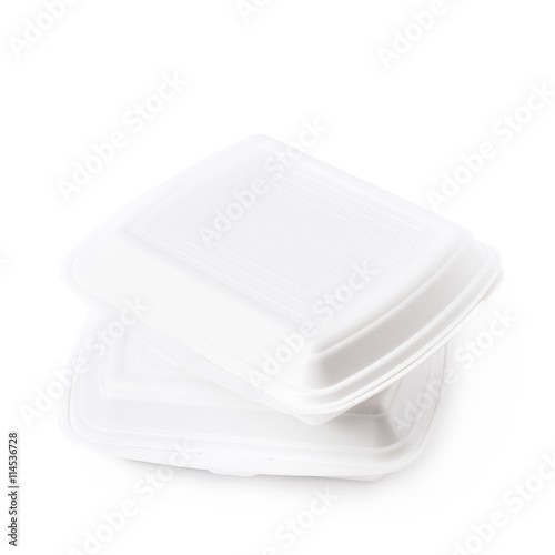 Two food delivery containers isolated
