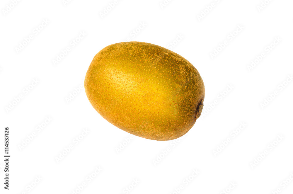 Close-up Yellow kiwi on white background Close-up Yellow kiwi on white background