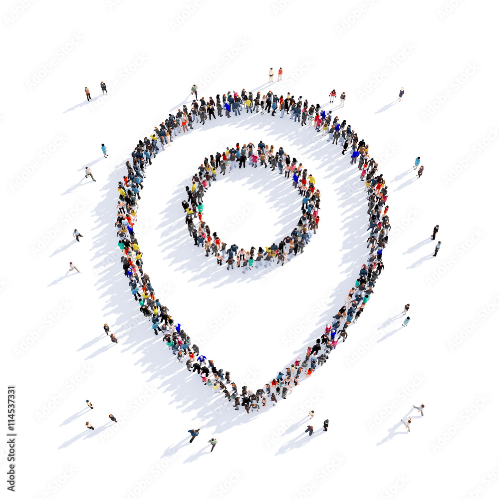 people MAP Pointer shape 3d people MAP Pointer shape 3d