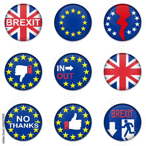 Brexit British referendum concept icons