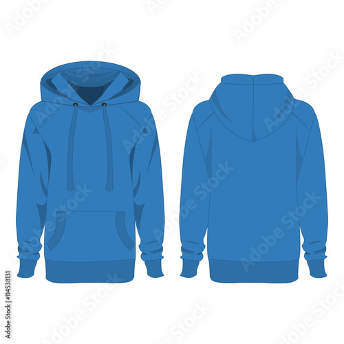 Light blue hoodie isolated vector