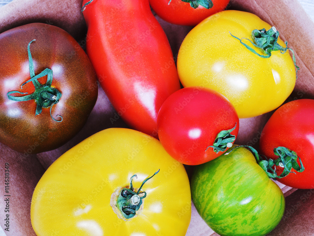 Bunte Tomaten Stock-Foto | Adobe Stock