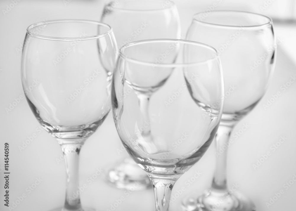 Wineglasses on blurred interior background Wineglasses on blurred interior background