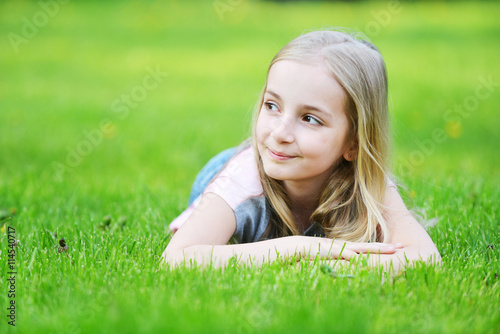  girl on grass