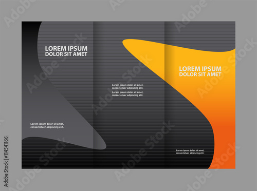 Vector modern tri-fold brochure design template

