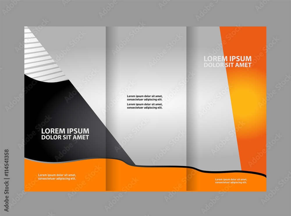Fototapeta premium Tri-fold Brochure and Catalog Vector Design Template 