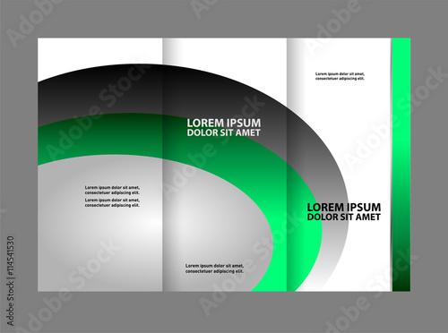 Tri fold pizza store brochure template design vector illustration
 photo