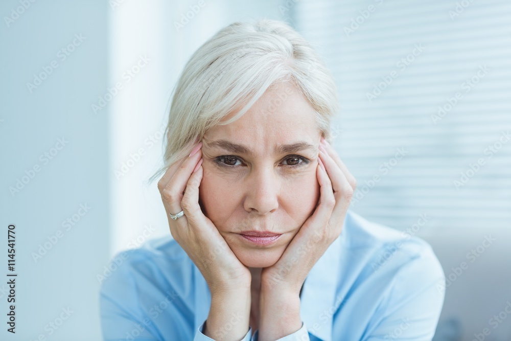 Portrait of sad senior woman Portrait of sad senior woman